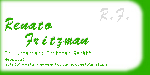 renato fritzman business card